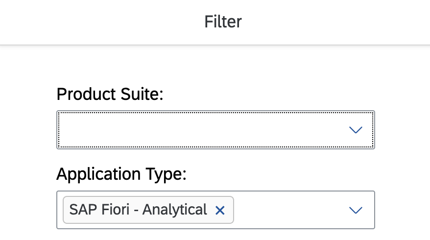 Filter SAP Fiori - Analytical