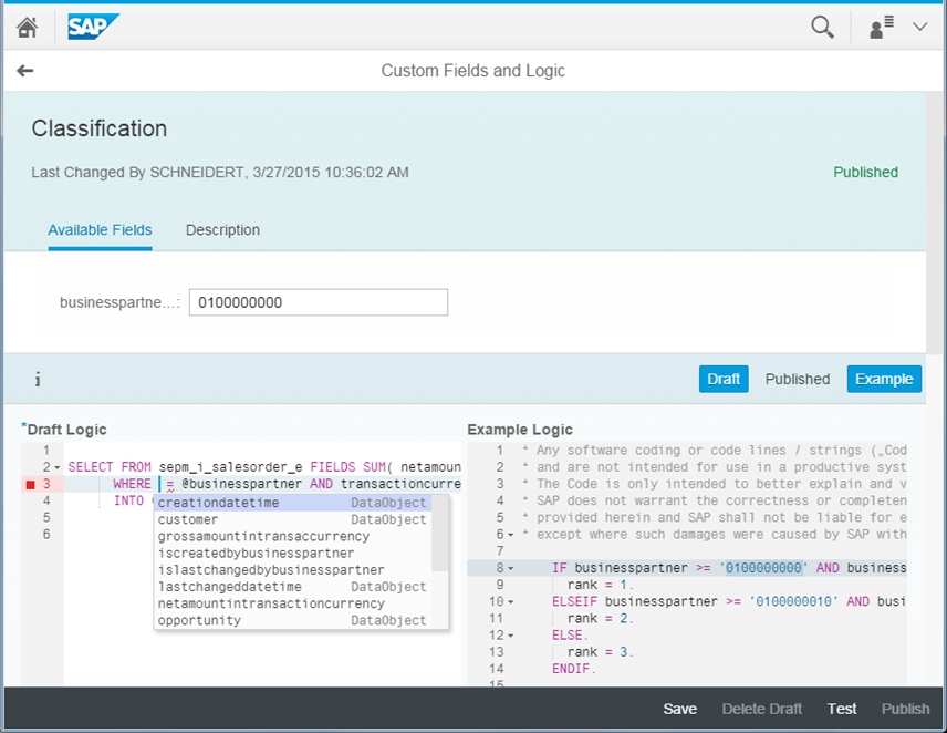 Statements in ABAP for Key Users